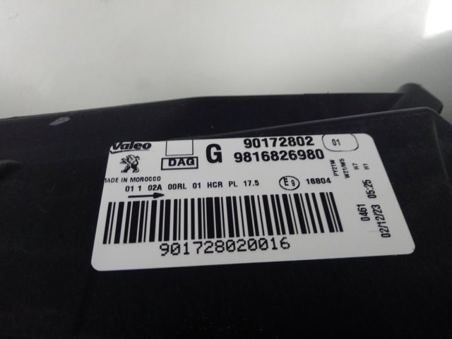 Reflektor lewy Peugeot/Citroen 9816826980 cena, od 262,60 USD