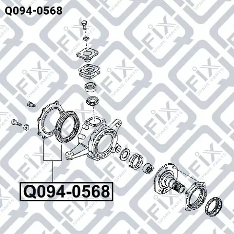 Uszczelniacz zwrotnicy przedniej Q-fix Q0940568