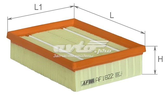 Filtr powietrza Alpha Filter AF1822 cena, od 5,96 USD