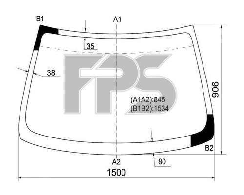 Szyba przednia KIA Clarus sedana (K9A) (1996 - 1998) cena, od 107,54 USD