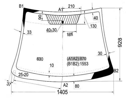  Szyba przednia Citroen C3 1