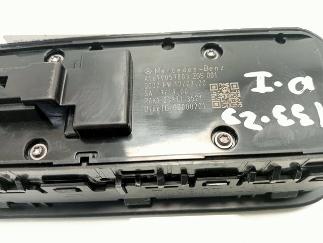 Panel przyciskowy sterowania podnośnikiem szyby przedni lewy A1679059803 Mercedes