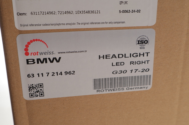 Reflektor prawy BMW 5 sedana (G30, F90) (2016 - 2026) cena, od 105,80 USD