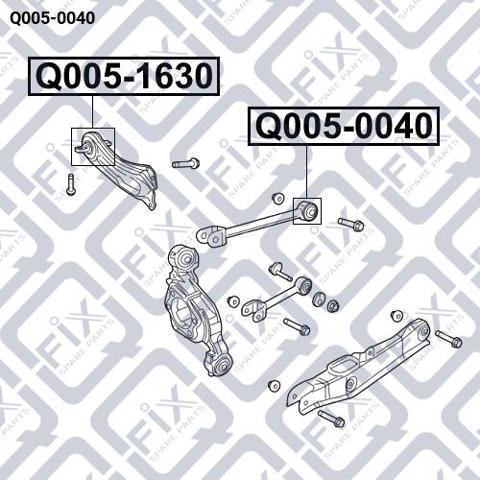 Silentblock wahacza poprzecznego tylnego wewnętrzny Q-fix Q0050040 cena, od 17,16 USD