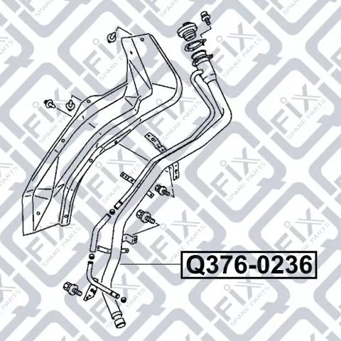 Do koszyka Q3760236 Q-fix Przewód wlewu zbiornika paliwa