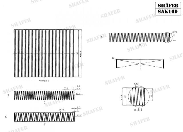 Filtr kabiny SAK169 Shafer