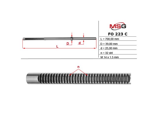 Do koszyka FO223 MSG Listwa kierownicza (maglownica)