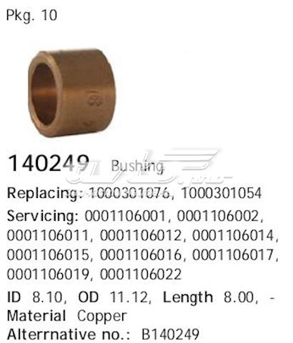 140249 Cargo Tuleja rozrusznika