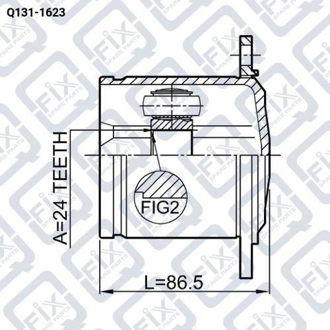 Przegub homokinetyczny przedni wewnętrzny Q-fix Q1311623 cena, od 53,11 USD