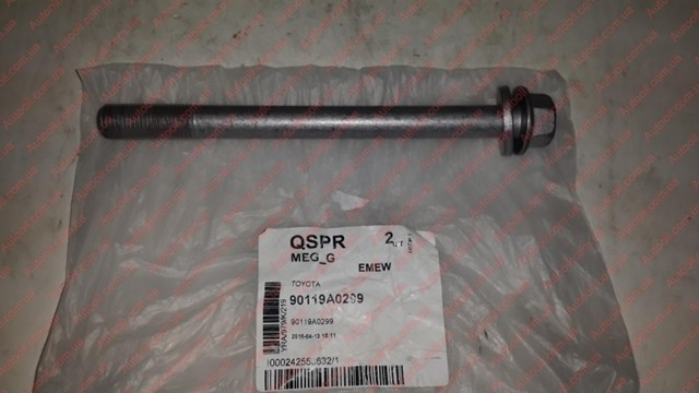 Do koszyka 90119A0299 Toyota Śruba mocowania wahacza przedniego, dolnego