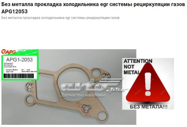 Uszczelka schładzacza EGR układu recyrkulacji spalin 55571780 General Motors