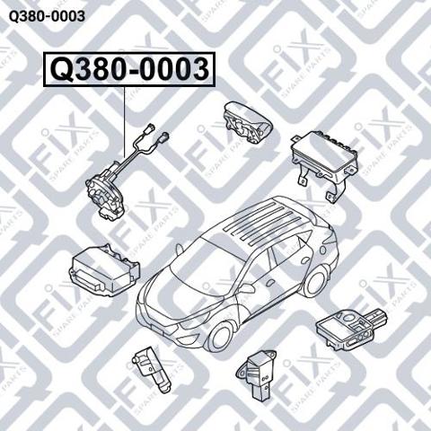 Q3800003 Q-fix Pierścień kontaktowy AIRBAG, taśma kierownicy
