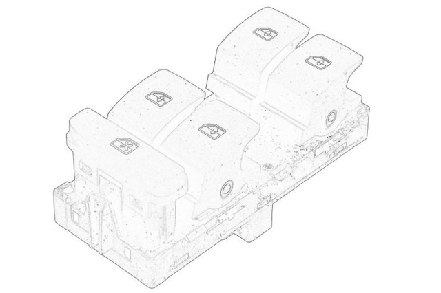 Panel przyciskowy sterowania podnośnikiem szyby przedni lewy Volkswagen Polo 6 (AW1, BZ1, AE1)