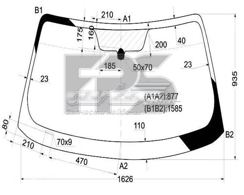 Szyba przednia Infiniti FX SUV (S50) (2002 - 2008) cena, od 133,21 USD
