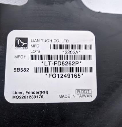 Nadkole błotnika przedniego prawe do Ford Mustang VI ZG