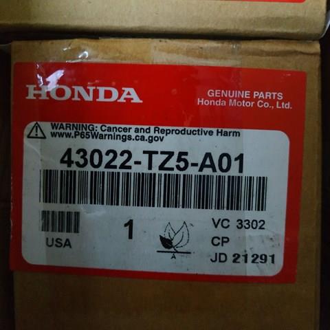 Okładziny (klocki) do hamulców tarczowych tylne Honda 43022TZ5A01