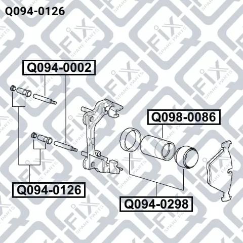 Zestaw naprawczy zacisku hamulcowego przedniego Q-fix Q0940126 cena, od 8,11 USD