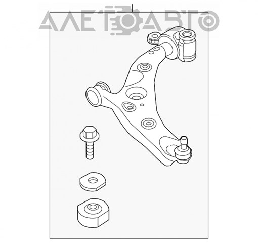 Wahacz zawieszenia przedniego dolny prawy Mazda TK4834300C