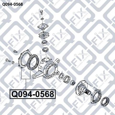 Uszczelniacz zwrotnicy przedniej Q-fix Q0940568 cena, od 20,92 USD
