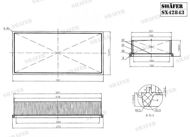 HY9003KIT MSG Zestaw naprawczy maglownicy (mechanizmu) (zestaw uszczelniaczy)