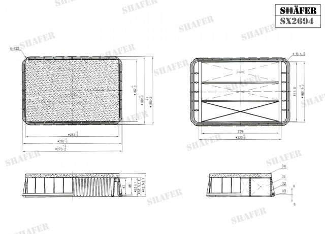 Do koszyka SX2694 Shafer Filtr powietrza