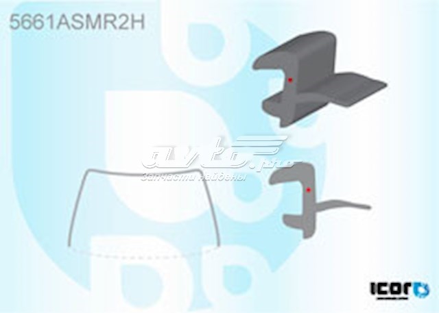 Listwa ochronna szyby przedniej do Mitsubishi Pajero IV LONG V90