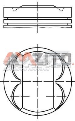 011PI00105002 Mahle Original Tłok, komplet na 1 cylinder, 2. naprawa (+0,50)