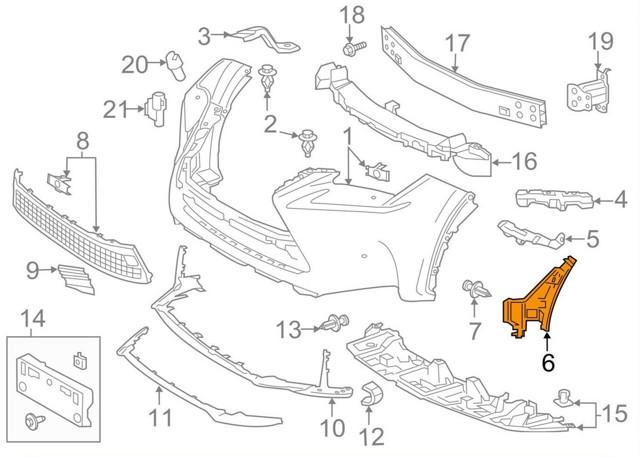 5282278010 Toyota Kratka zderzaka przedniego wewnętrzna lewa
