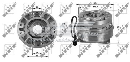 Sprzęgło wiskotyczne wentylatora chłodzenia Iveco 5801480322 cena, od 218,29 USD