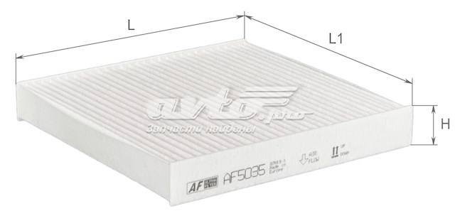 Do koszyka AF5035 Alpha Filter Filtr kabiny