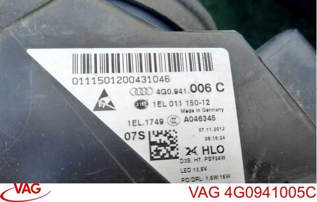 Do koszyka 4G0941005C VAG Reflektor lewy