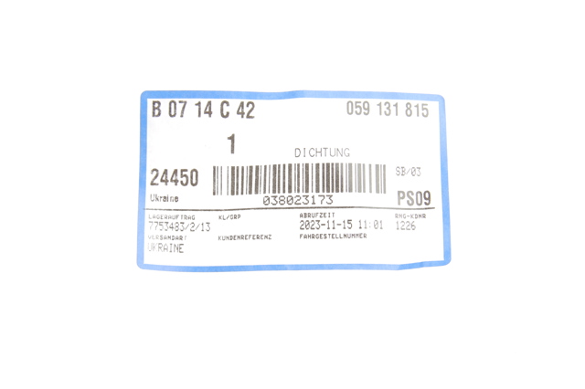 5801484364 Fiat/Alfa/Lancia Uszczelka przepustnicy