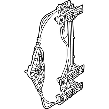 68227458AB Chrysler mechanizm podnoszenia szyby drzwi tylnych prawych