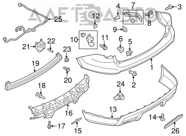 Wzmocnienie zderzaka tylnego Ford Explorer SUV (U5) (2011 - 2019) cena, od 76,94 USD