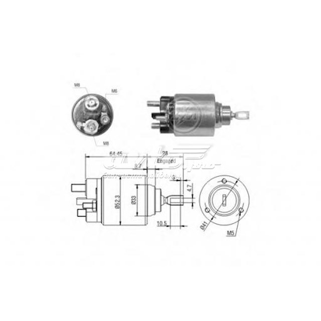 ZM371 ZM elektromagnes rozrusznika