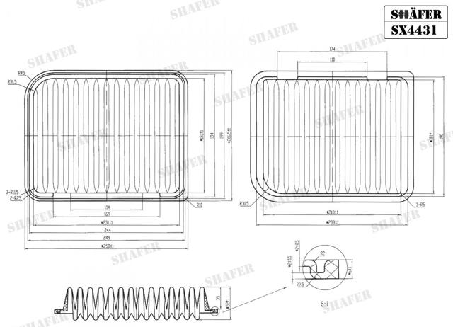 Do koszyka SX4431 Shafer Filtr powietrza