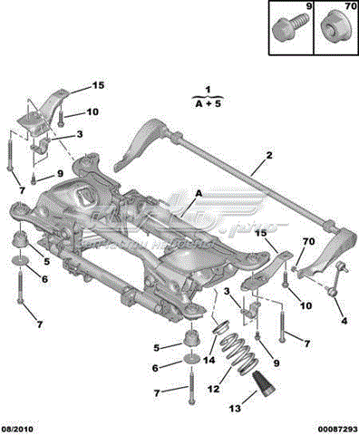 5131J8 Peugeot/Citroen Silentblock tylnej belki