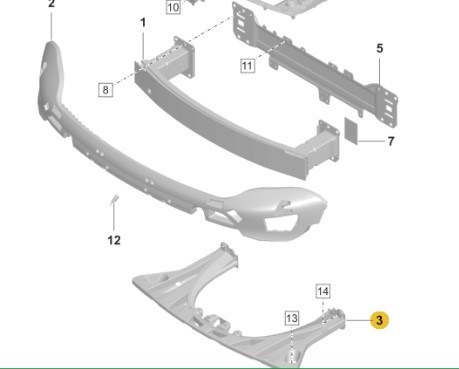 Wzmocnienie zderzaka przedniego Porsche 9J1807617 cena, od 126,35 USD