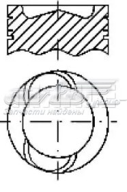 Pierścienie tłokowe na 1 cylinder, STD. 011RS001090N0 Mahle Original