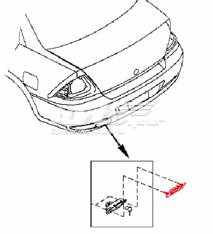 2658295F0A Nissan/Infiniti obrzeże lampy przeciwmgielnej tylnej lewej