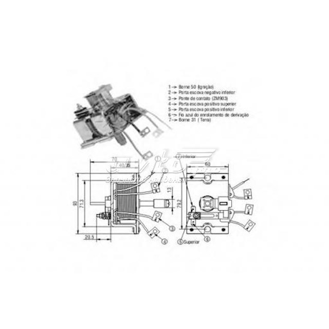 ZM904 ZM elektromagnes rozrusznika